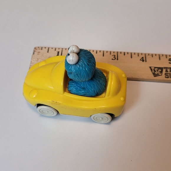 Sesame Street Beginner Race Set Cookie Monster Slot Car Loose 3" Tyco 1991 - Picture 8 of 8